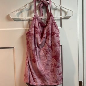 Pink Tie Dye Halter Top